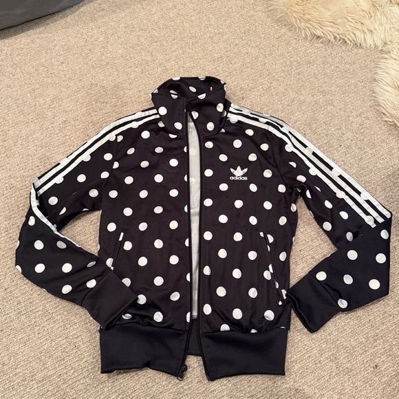 Adidas originals polka dot track suit set black & white jacket & pants women’s S - Picture 14 of 14